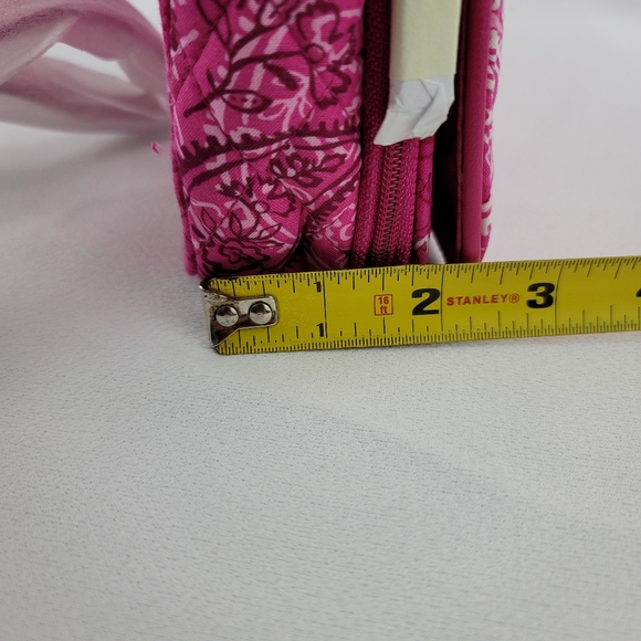 Vera Bradley Turnlock Crossbody Stamped Paisley Faux Leather Trim Purse - Picture 15 of 16